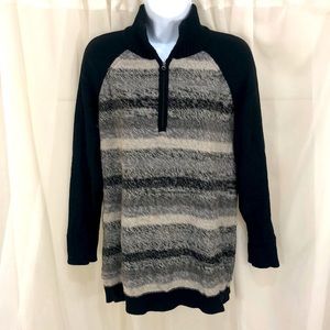 Eddie Bauer black and grey sweater Medium